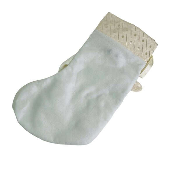 Christmas Stocking Snowman 3D Embellishments Buttons Poinsettia Embroidery 16" - Picture 8 of 8